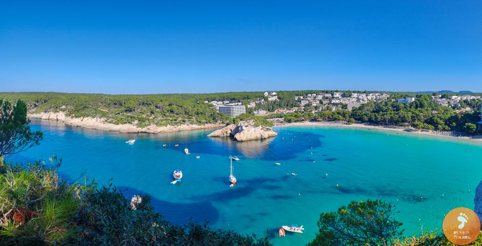 Cala Galdana, uma das praias mais bonitas de Menorca, mas também a mais urbanizada.